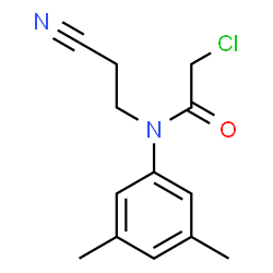 ChemSpider 2D Image | 2-Chloro-N-(2-cyanoethyl)-N-(3,5-dimethylphenyl)acetamide | C13H15ClN2O