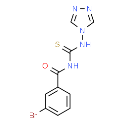 ChemSpider 2D Image | 3-Bromo-N-(4H-1,2,4-triazol-4-ylcarbamothioyl)benzamide | C10H8BrN5OS