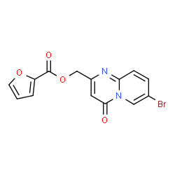 ChemSpider 2D Image | (7-Bromo-4-oxo-4H-pyrido[1,2-a]pyrimidin-2-yl)methyl 2-furoate | C14H9BrN2O4