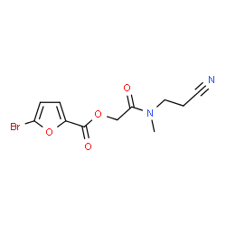ChemSpider 2D Image | 2-[(2-Cyanoethyl)(methyl)amino]-2-oxoethyl 5-bromo-2-furoate | C11H11BrN2O4
