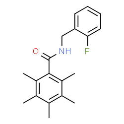 ChemSpider 2D Image | N-(2-Fluorobenzyl)-2,3,4,5,6-pentamethylbenzamide | C19H22FNO