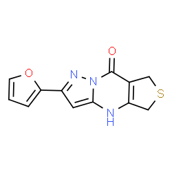 ChemSpider 2D Image | 2-(2-Furyl)-5,7-dihydro-4H,8H-pyrazolo[1,5-a]thieno[3,4-d]pyrimidin-8-one | C12H9N3O2S