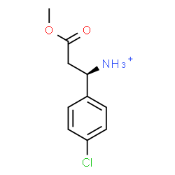ChemSpider 2D Image | (1R)-1-(4-Chlorophenyl)-3-methoxy-3-oxo-1-propanaminium | C10H13ClNO2