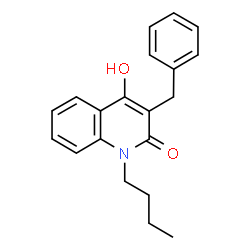 ChemSpider 2D Image | 3-Benzyl-1-butyl-4-hydroxy-2(1H)-quinolinone | C20H21NO2