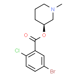 ChemSpider 2D Image | (3S)-1-Methyl-3-piperidinyl 5-bromo-2-chlorobenzoate | C13H15BrClNO2
