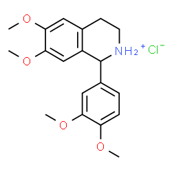 ChemSpider 2D Image | 1-(3,4-Dimethoxyphenyl)-6,7-dimethoxy-1,2,3,4-tetrahydroisoquinolinium chloride | C19H24ClNO4
