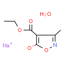 ChemSpider 2D Image | Sodium 4-(ethoxycarbonyl)-3-methyl-1,2-oxazol-5-olate hydrate (1:1:1) | C7H10NNaO5