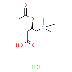 ChemSpider 2D Image | 3-acetoxy-4-(trimethyl-$l^{4}-azanyl)butanoic acid;hydrochloride | C9H19ClNO4