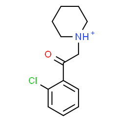 ChemSpider 2D Image | 1-[2-(2-Chlorophenyl)-2-oxoethyl]piperidinium | C13H17ClNO