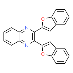 ChemSpider 2D Image | 2,3-Bis(1-benzofuran-2-yl)quinoxaline | C24H14N2O2