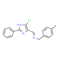 ChemSpider 2D Image | (E)-1-(4-Chloro-2-phenyl-1H-imidazol-5-yl)-N-(4-methylbenzyl)methanimine | C18H16ClN3