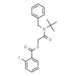 ChemSpider 2D Image | 2-[Benzyl(2-methyl-2-propanyl)amino]-2-oxoethyl 2-iodobenzoate | C20H22INO3