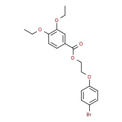 ChemSpider 2D Image | 2-(4-Bromophenoxy)ethyl 3,4-diethoxybenzoate | C19H21BrO5