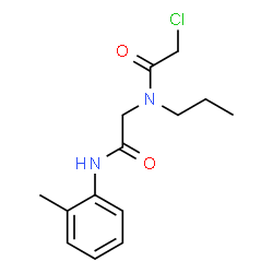 ChemSpider 2D Image | N~2~-(Chloroacetyl)-N-(2-methylphenyl)-N~2~-propylglycinamide | C14H19ClN2O2