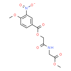 ChemSpider 2D Image | 2-[(2-Methoxy-2-oxoethyl)amino]-2-oxoethyl 4-methoxy-3-nitrobenzoate | C13H14N2O8