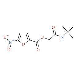 ChemSpider 2D Image | 2-[(2-Methyl-2-propanyl)amino]-2-oxoethyl 5-nitro-2-furoate | C11H14N2O6