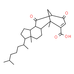 ChemSpider 2D Image | 1,5-Dimethyl-6-(6-methyl-2-heptanyl)-11,13-dioxotetracyclo[10.3.1.0~2,10~.0~5,9~]hexadec-14-ene-15-carboxylic acid | C27H40O4