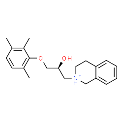 ChemSpider 2D Image | 2-[(2S)-2-Hydroxy-3-(2,3,6-trimethylphenoxy)propyl]-1,2,3,4-tetrahydroisoquinolinium | C21H28NO2