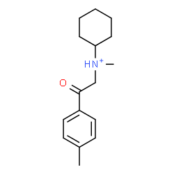 ChemSpider 2D Image | N-Methyl-N-[2-(4-methylphenyl)-2-oxoethyl]cyclohexanaminium | C16H24NO