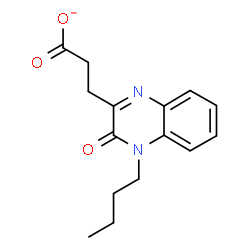 ChemSpider 2D Image | 3-(4-Butyl-3-oxo-3,4-dihydro-2-quinoxalinyl)propanoate | C15H17N2O3