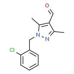ChemSpider 2D Image | 1-(2-Chlorobenzyl)-3,5-dimethyl-1H-pyrazole-4-carbaldehyde | C13H13ClN2O