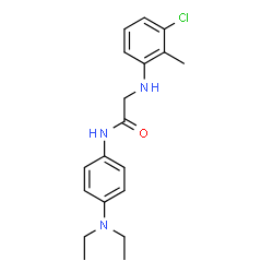 ChemSpider 2D Image | N~2~-(3-Chloro-2-methylphenyl)-N-[4-(diethylamino)phenyl]glycinamide | C19H24ClN3O