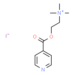 ChemSpider 2D Image | 2-(Isonicotinoyloxy)-N,N,N-trimethylethanaminium iodide | C11H17IN2O2