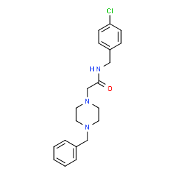 ChemSpider 2D Image | 2-(4-Benzyl-1-piperazinyl)-N-(4-chlorobenzyl)acetamide | C20H24ClN3O