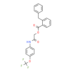 ChemSpider 2D Image | 2-Oxo-2-{[4-(trifluoromethoxy)phenyl]amino}ethyl 2-benzylbenzoate | C23H18F3NO4