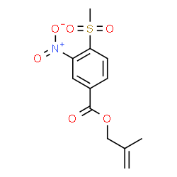 ChemSpider 2D Image | 2-Methyl-2-propen-1-yl 4-(methylsulfonyl)-3-nitrobenzoate | C12H13NO6S