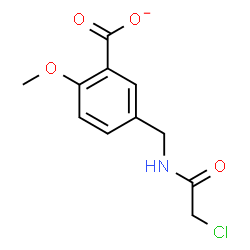 ChemSpider 2D Image | 5-{[(Chloroacetyl)amino]methyl}-2-methoxybenzoate | C11H11ClNO4