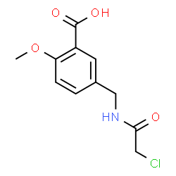 ChemSpider 2D Image | 5-{[(Chloroacetyl)amino]methyl}-2-methoxybenzoic acid | C11H12ClNO4