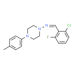 ChemSpider 2D Image | (Z)-1-(2-Chloro-6-fluorophenyl)-N-[4-(4-methylphenyl)-1-piperazinyl]methanimine | C18H19ClFN3