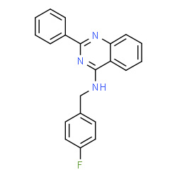 ChemSpider 2D Image | N-(4-Fluorobenzyl)-2-phenyl-4-quinazolinamine | C21H16FN3