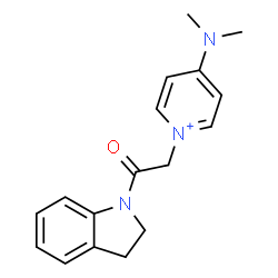 ChemSpider 2D Image | 1-[2-(2,3-Dihydro-1H-indol-1-yl)-2-oxoethyl]-4-(dimethylamino)pyridinium | C17H20N3O