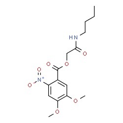 ChemSpider 2D Image | 2-(Butylamino)-2-oxoethyl 4,5-dimethoxy-2-nitrobenzoate | C15H20N2O7