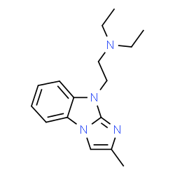 ChemSpider 2D Image | N,N-Diethyl-2-(2-methyl-9H-imidazo[1,2-a]benzimidazol-9-yl)ethanamine | C16H22N4