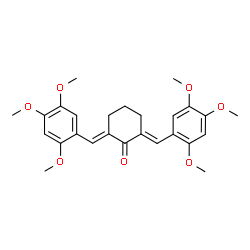 ChemSpider 2D Image | (2E,6E)-2,6-Bis(2,4,5-trimethoxybenzylidene)cyclohexanone | C26H30O7
