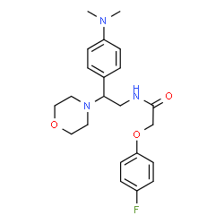ChemSpider 2D Image | N-{2-[4-(Dimethylamino)phenyl]-2-(4-morpholinyl)ethyl}-2-(4-fluorophenoxy)acetamide | C22H28FN3O3