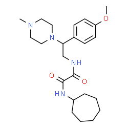 ChemSpider 2D Image | N-Cycloheptyl-N'-[2-(4-methoxyphenyl)-2-(4-methyl-1-piperazinyl)ethyl]ethanediamide | C23H36N4O3