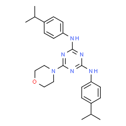 ChemSpider 2D Image | N,N'-Bis(4-isopropylphenyl)-6-(4-morpholinyl)-1,3,5-triazine-2,4-diamine | C25H32N6O