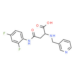 ChemSpider 2D Image | N-(2,4-Difluorophenyl)-N~2~-(3-pyridinylmethyl)asparagine | C16H15F2N3O3