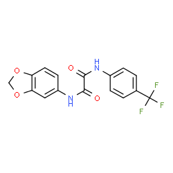ChemSpider 2D Image | N-(1,3-Benzodioxol-5-yl)-N'-[4-(trifluoromethyl)phenyl]ethanediamide | C16H11F3N2O4