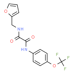 ChemSpider 2D Image | N-(2-Furylmethyl)-N'-[4-(trifluoromethoxy)phenyl]ethanediamide | C14H11F3N2O4