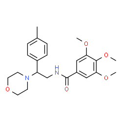 ChemSpider 2D Image | 3,4,5-Trimethoxy-N-[2-(4-methylphenyl)-2-(4-morpholinyl)ethyl]benzamide | C23H30N2O5