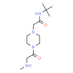 ChemSpider 2D Image | N-(tert-butyl)-2-{4-[(methylamino)acetyl]piperazin-1-yl}acetamide | C13H26N4O2