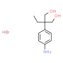 ChemSpider 2D Image | 2-(4-Aminophenyl)-2-ethyl-1,3-propanediol hydrobromide (1:1) | C11H18BrNO2