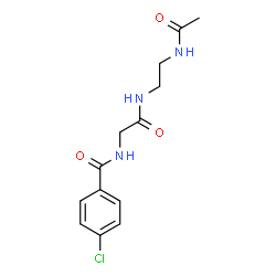 ChemSpider 2D Image | N-{2-[(2-Acetamidoethyl)amino]-2-oxoethyl}-4-chlorobenzamide | C13H16ClN3O3