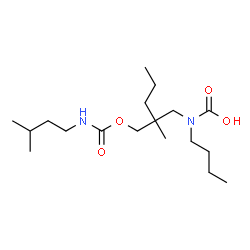 ChemSpider 2D Image | Butyl[2-methyl-2-({[(3-methylbutyl)carbamoyl]oxy}methyl)pentyl]carbamic acid | C18H36N2O4