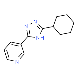 ChemSpider 2D Image | 3-(3-Cyclohexyl-1H-1,2,4-triazol-5-yl)pyridine | C13H16N4